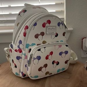 LOUNGEFLY LIMITED EDITION white backpack ears Disney parks